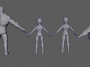 base 4 character 3D 模型