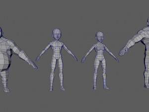 base 4 character 3D 模型