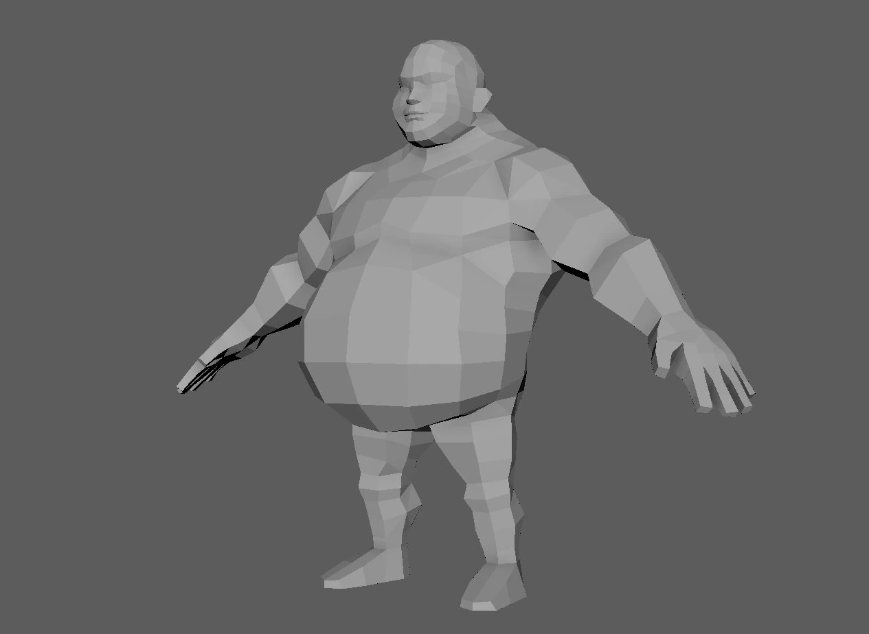 base man 3 lowpoly 3D Model .c4d .max .obj .3ds .fbx .stl .blend 