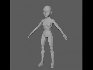 base woman lowpoly 3D मॉडल