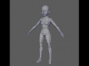 base woman lowpoly 3D मॉडल