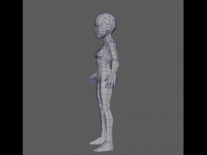 base woman lowpoly 3D मॉडल
