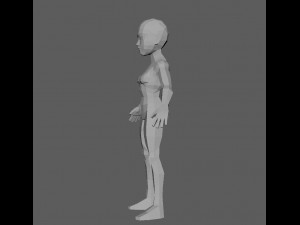 base woman lowpoly 3D मॉडल