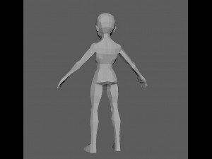 base woman lowpoly 3D मॉडल