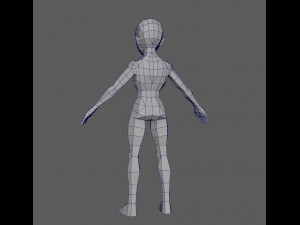 base woman lowpoly 3D मॉडल