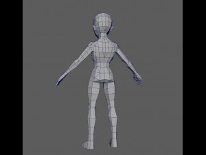 base woman lowpoly 3D Model