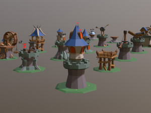 defense set 1 3D मॉडल