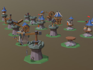 defense set 1 3D मॉडल