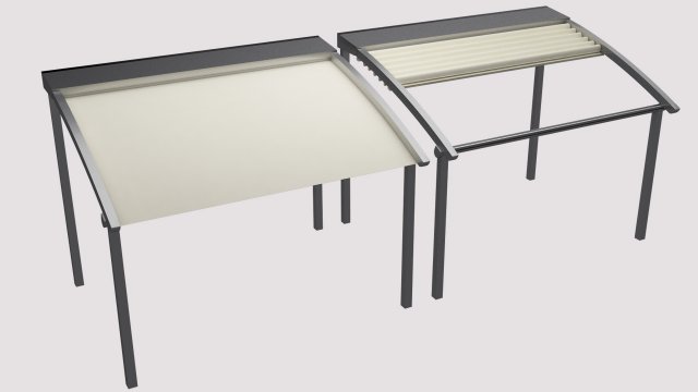 awning open and closed 3D 模型 .c4d .max .obj .3ds .fbx .stl .blend 