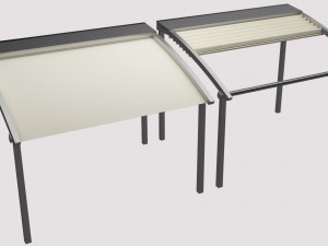 awning open and closed 3D Model
