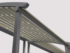 awning open and closed 3D 模型