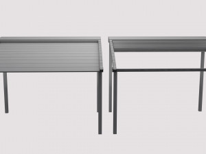 awning open and closed 3D 模型