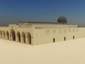 al-aqsa mosque interior- exterior Modelo 3D
