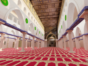al-aqsa mosque interior- exterior Modelo 3D