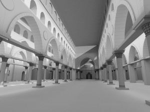 al-aqsa mosque interior- exterior Modelo 3D