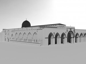 al-aqsa mosque interior- exterior Modelo 3D