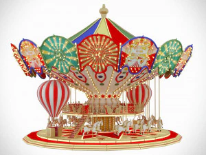 carousel funfair 3D Model