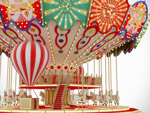 carousel funfair Model 3D