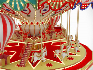 carousel funfair Model 3D