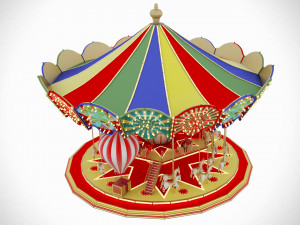 carousel funfair Model 3D