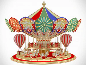 carousel funfair 3D Model