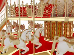 carousel funfair Model 3D