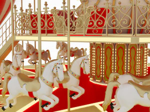 carousel funfair 3D Model