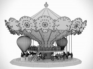 carousel funfair Model 3D