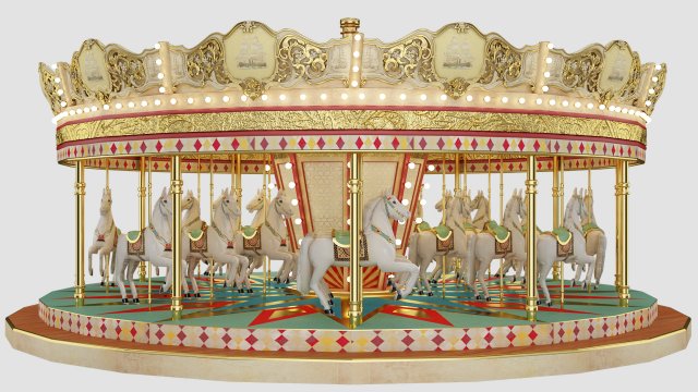 Carousel Modèle 3D .c4d .max .obj .3ds .fbx .stl .blend 