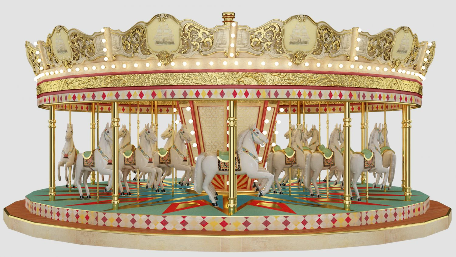 Carrusel Modelo 3D .c4d .max .obj .3ds .fbx .stl .blend 