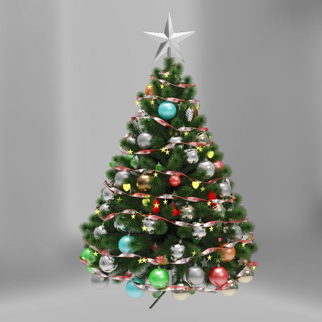 christmas tree 3D मॉडल .c4d .max .obj .3ds .fbx .stl .blend 