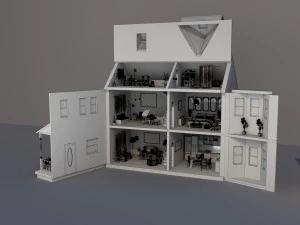 domek dla lalek Model 3D