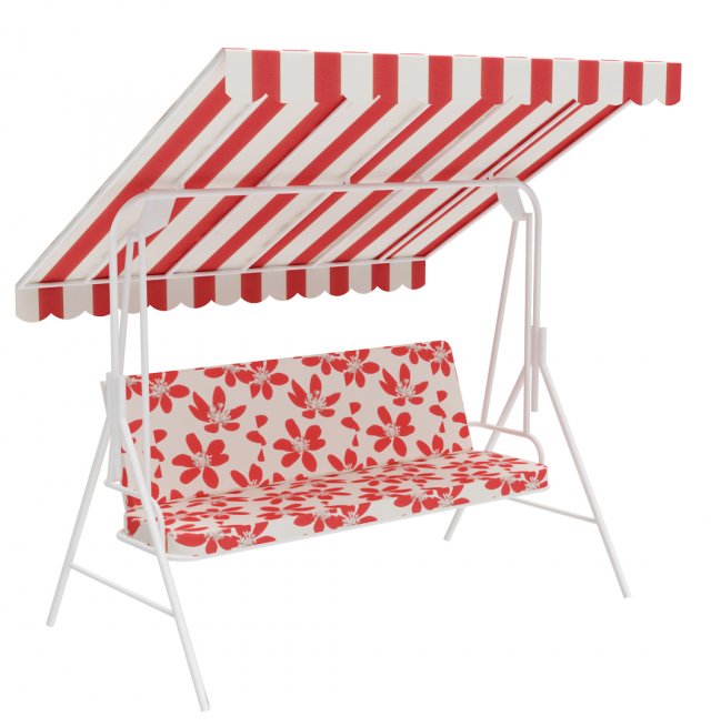 garden bench swing Model 3D .c4d .max .obj .3ds .fbx .stl .blend 