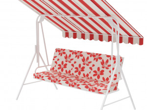 garden bench swing Model 3D