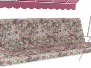 garden bench swing 3D Modell