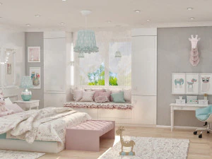 girls bedroom 3D Model