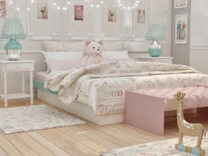 girls bedroom 3D Model