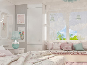 girls bedroom 3D Модель
