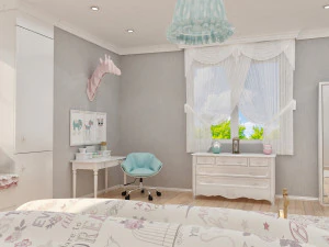 girls bedroom 3D Model