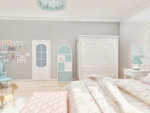 girls bedroom 3D Model