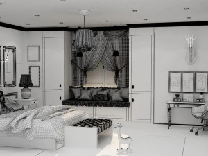girls bedroom 3D Model