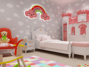 girls bedroom 3D 模型