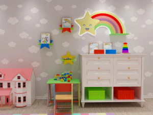 quarto de meninas Modelo 3D