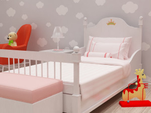 girls bedroom 3D 模型