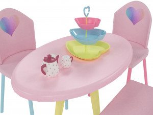 kids table and chairs set 3D Model