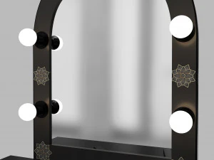 make up mirror and set 3D Model