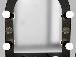 make up mirror and set 3D Model