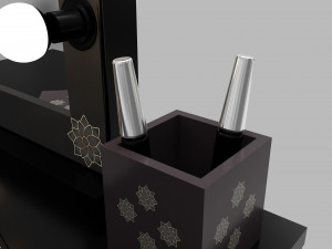 make up mirror and set 3D Model