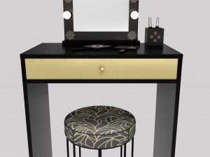 make up mirror and set 3D Model