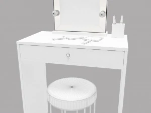 make up mirror and set 3D Model